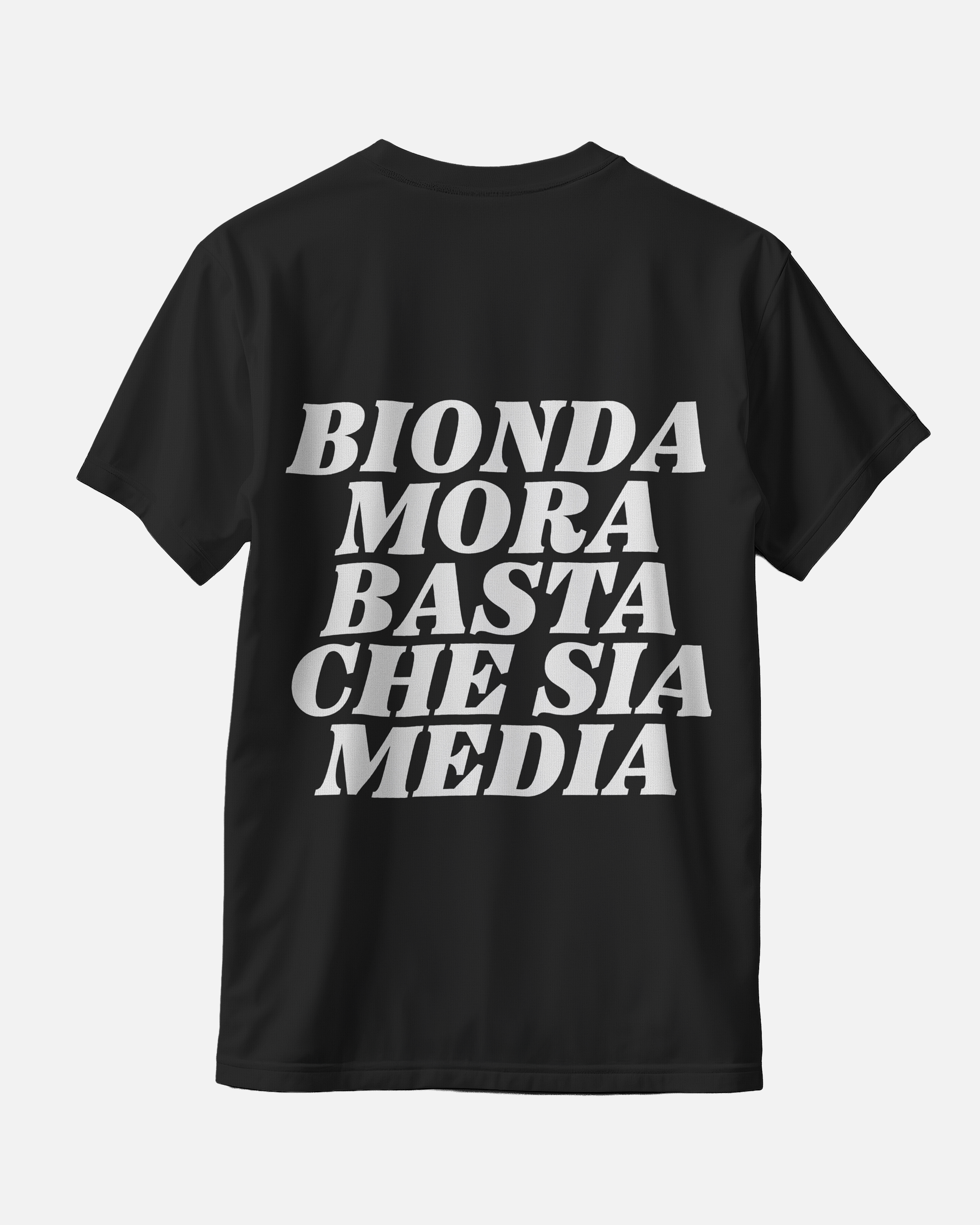 OGK "Bionda, Mora, basta che sia Media" Black | T-SHIRT OVERSIZE