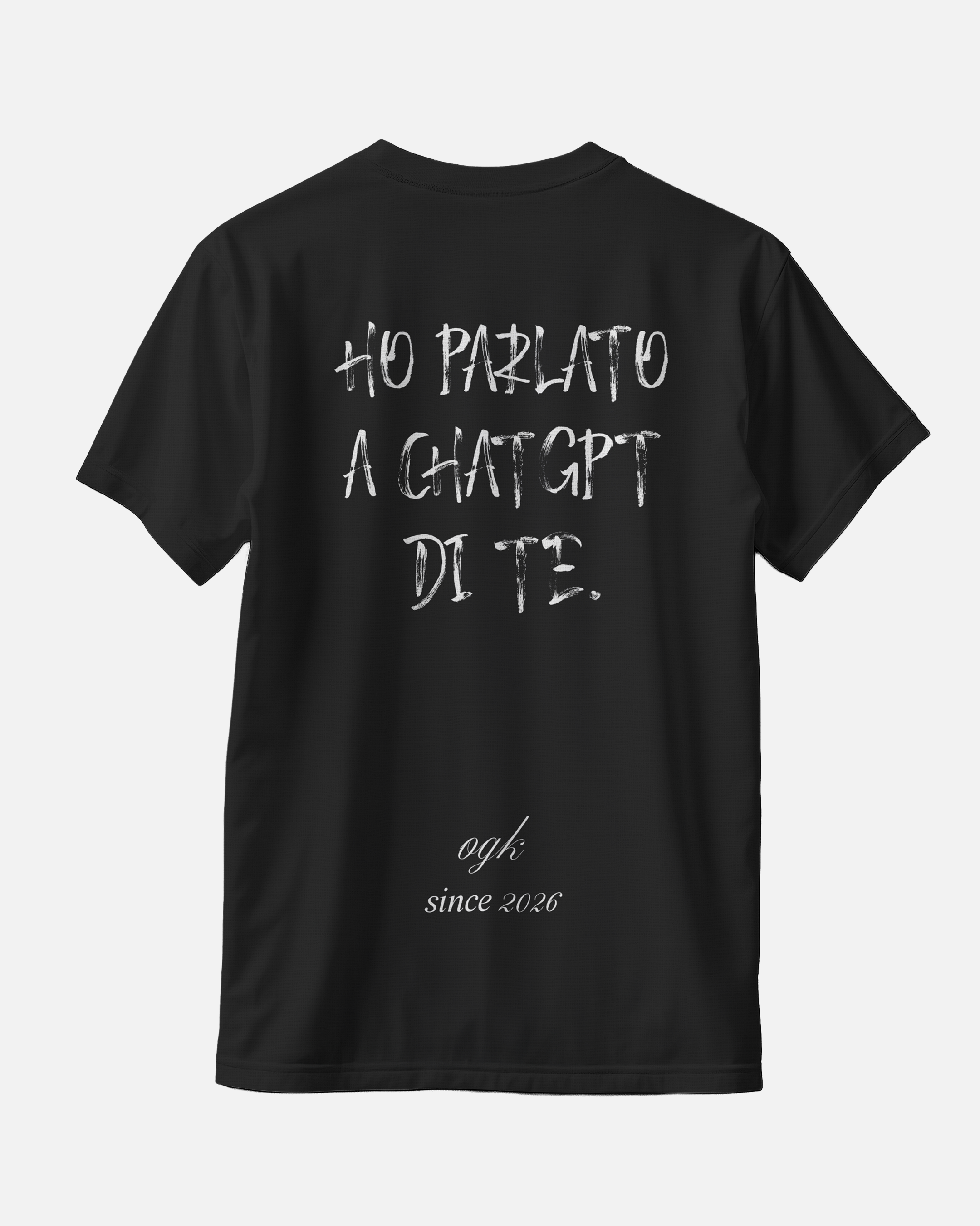 OGK "Ho parlato a ChatGPT di te" Black | T-SHIRT OVERSIZE