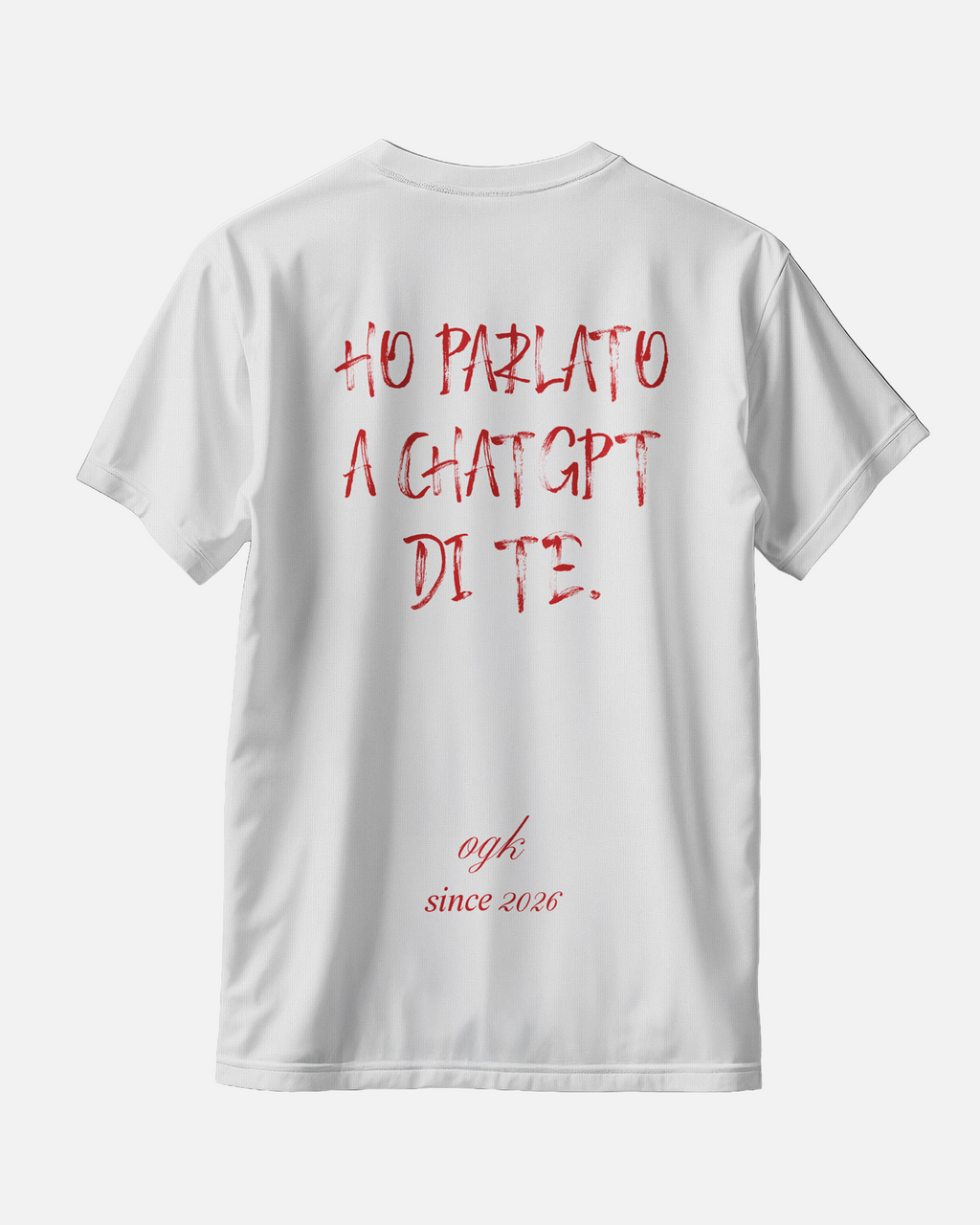 OGK "Ho parlato a ChatGPT di te" Red Graphics | T-SHIRT OVERSIZE