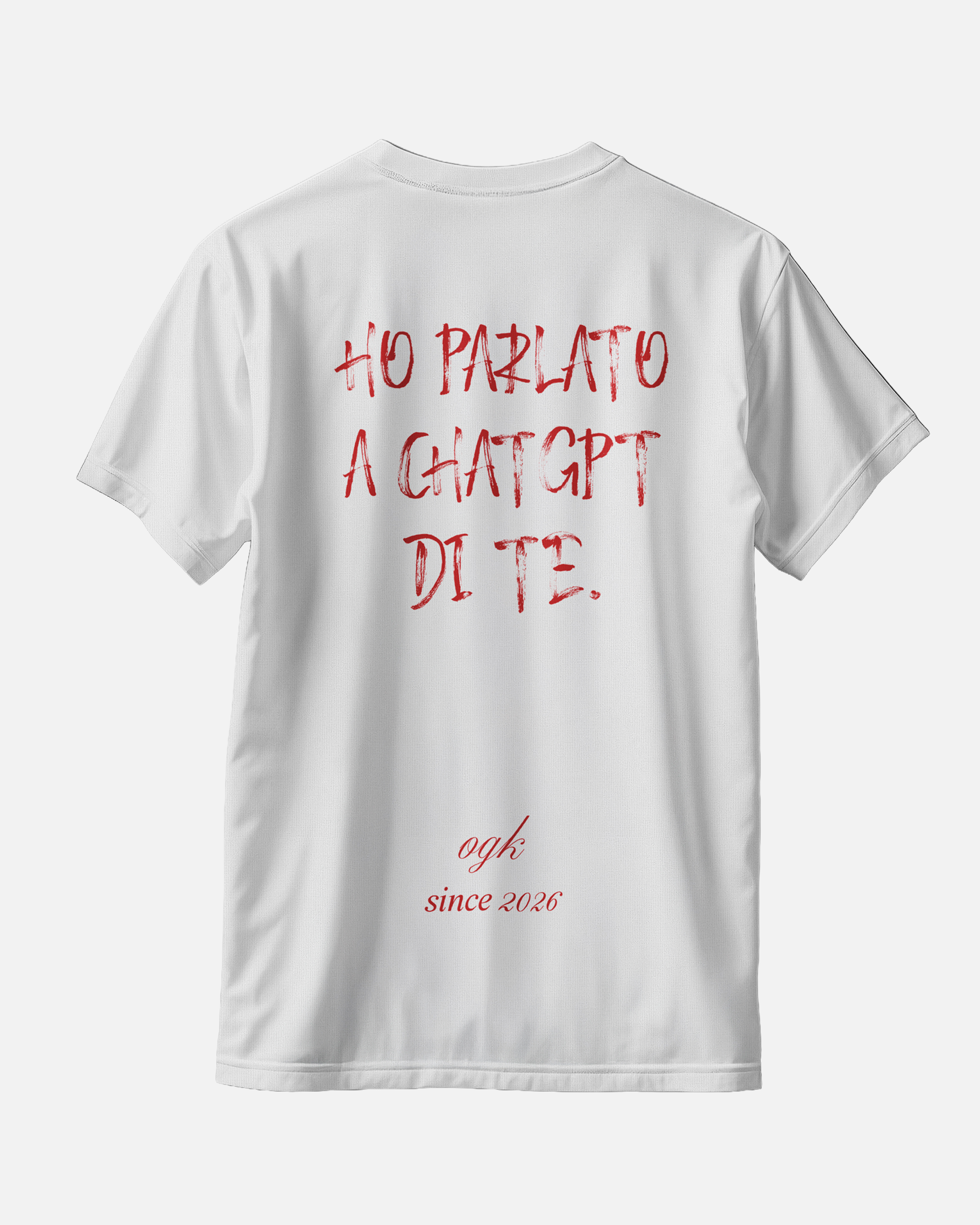 OGK "Ho parlato a ChatGPT di te" Red Graphics | T-SHIRT OVERSIZE