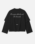 OGK "La mia debolezza? Le Bionde." Black | LONGSLEEVE OVERSIZE