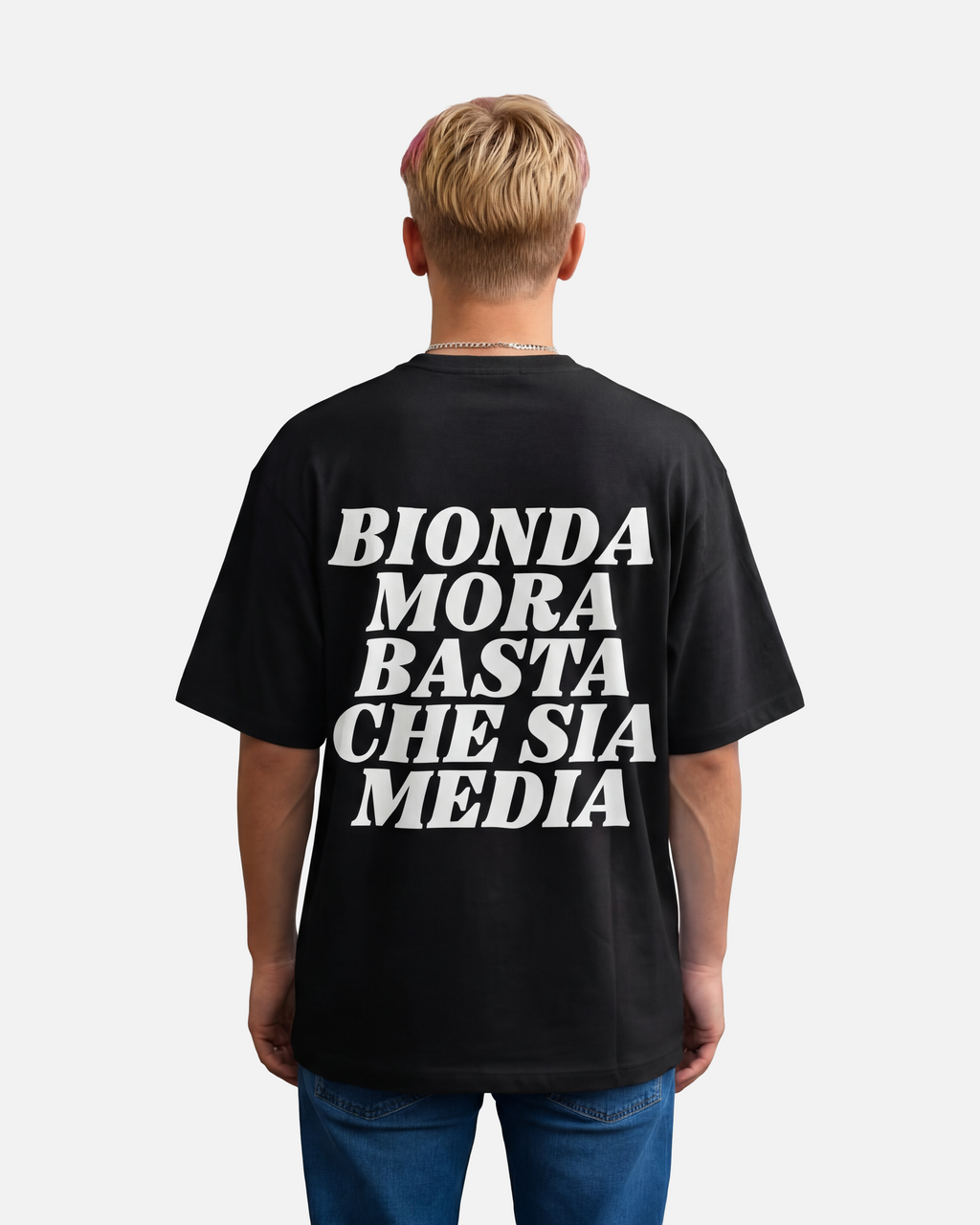 OGK "Bionda, Mora, basta che sia Media" Black | T-SHIRT OVERSIZE